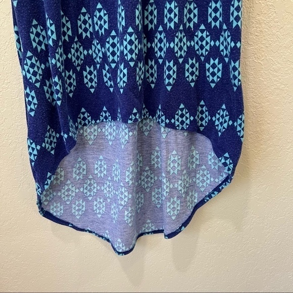 ROUTE 66 clothing co. geometric patterned blue sundress, medium, cut out back - Picture 5 of 8